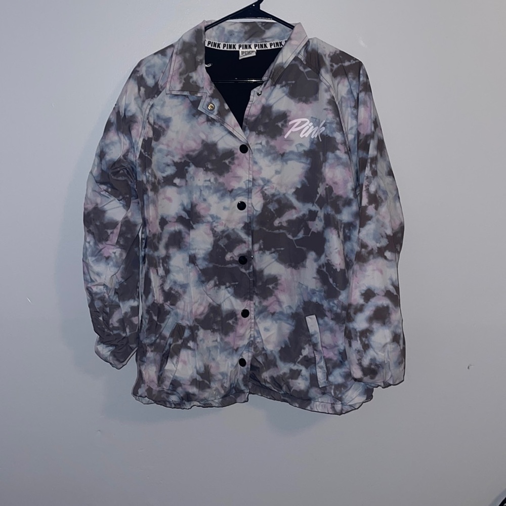 VICTORIAS SECRET PINK windbreaker bomber jacket multicolored size S